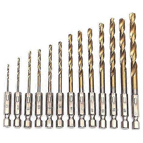 Coffret de 13 forets et embouts de vissage britanniques assortis, kit d'outils de perçage 50 pièces ( ) (1/4)