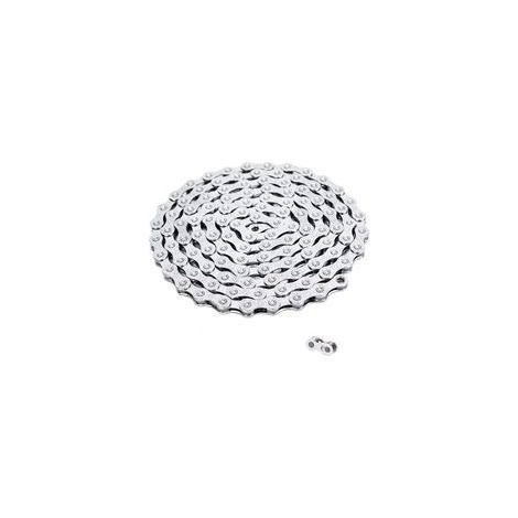Chaîne de vélo à 9 vitesses de rechange pour vélo de route Quick Link X9 chaînes 27 vitesses pour VTT BMX 116 maillons Argenté (1/5)