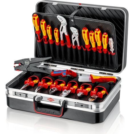 KNIPEX 00 21 20 Werkzeugkoffer "Vision24" Elektro 20-teilig 180 mm
