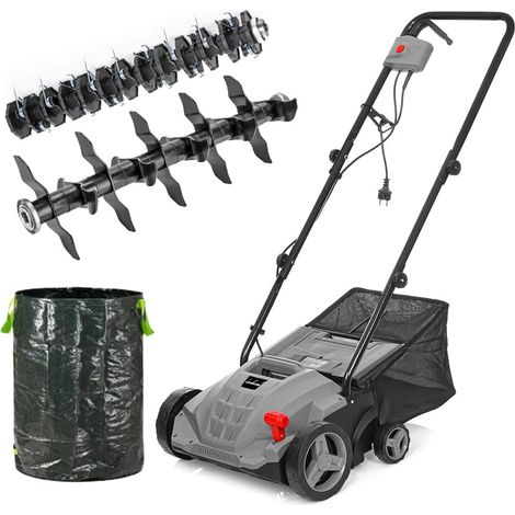 Alyssum Scarificateur Emousseur 2w1, 1500w, Scarificateur Électrique Avec Largeur De Travail De 32 Cm - Profondeur De Travail Réglable Sur 4 Niveaux De -12 Biz + 4 Mm (1/5)