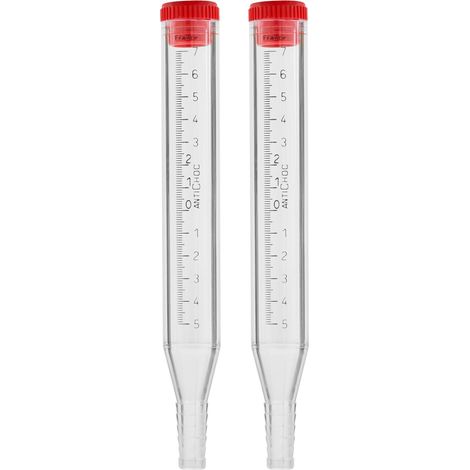 Niveau à fioles tubes graduée - STANLEY - 0-42-431 - 2 fioles 120 mm graduées - Matière synthétique - Bouchon ouverture libre (1/3)