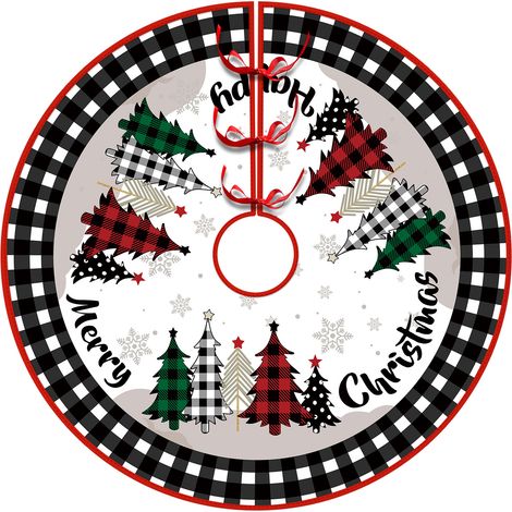 Jupe de sapin de Noël, 1 pièces de tapis de sapin de Noël de 120 cm de diamètre, décoration de sapin de Noël, décoration de la maison (1/5)