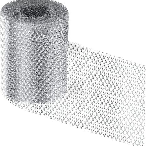 (15CMX600CM ）Protection de gouttière en maille d'aluminium robuste pour gouttières Pour découpe de feuilles 15 x 600 cm