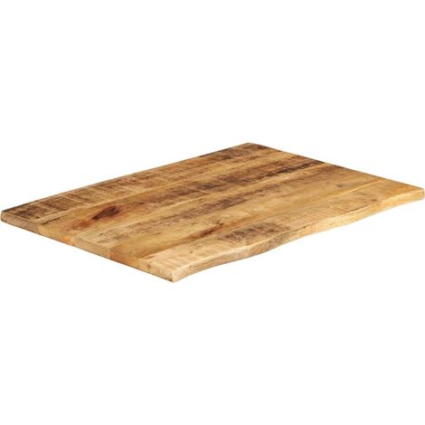 Maison Exclusive - Tischplatte 80x60x3,8 cm Baumkante Massivholz (1/5)