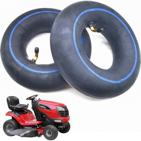Paquete de 2 cámaras de aire para neumáticos, 13 x 5.00-6. Manguera de inflado de neumáticos de repuesto para carretilla, manguera de aire compatible con cortacésped, remolque de jardín, válvula angul (1/5)