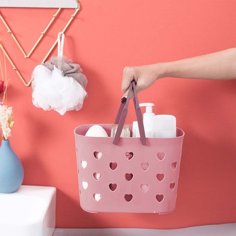 Panier De Rangement Pour Salle De Bain - Avec Trous De Drainage - Poignées Pliables - Polypropylène - 24,5 X 17 X 16 Cm - 1 Pièce (1/5)