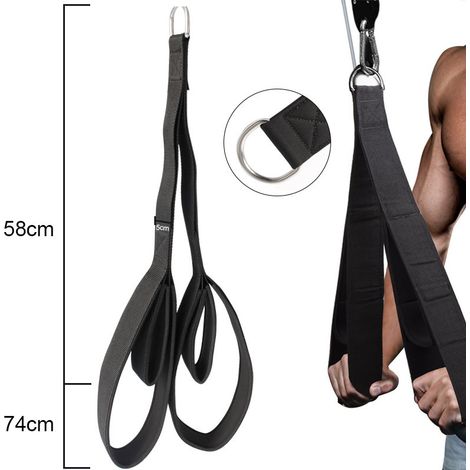 Cuerda para bíceps y tríceps, banda de resistencia de doble cara, accesorio de fitness para entrenamiento muscular, cuerda para flexiones, cuerda para fortalecer los brazos. (1/2)