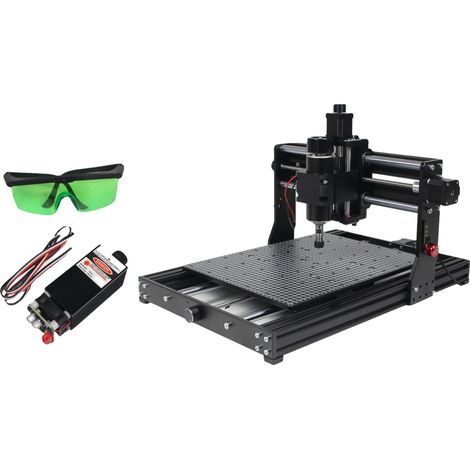CNC-Graviermaschine, 500W Spindel, Offline-Controller, 400300mm, FÜGE 2.5w Laser hinzu (1/2)
