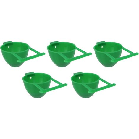 Lot de 5 mangeoires pour oiseaux, bols pour perroquets et aras, accessoires pour cage à oiseaux (1/5)