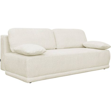 sweeek - 3-Sitzer-Schlafsofa mit Bouclé-Bezug und Stauraum