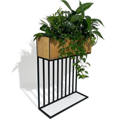 Portavasi da soppalco in rovere armonico 62x22x80 cm (1/5)