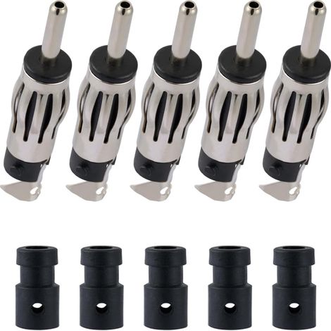 5 Pièces DIN Mâle Connecteurs Autoradio FM AM Antenne de Voiture Universelle Prise DIN Connecteur en Cuivre pour Câble Coaxial de Extension RG58 (1/5)