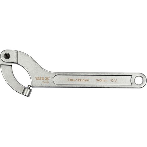 CHIAVE A GANCIO CON PERNO TONDO, SNODATA 80-120 MM / YT-01678 / YATO (1/3)