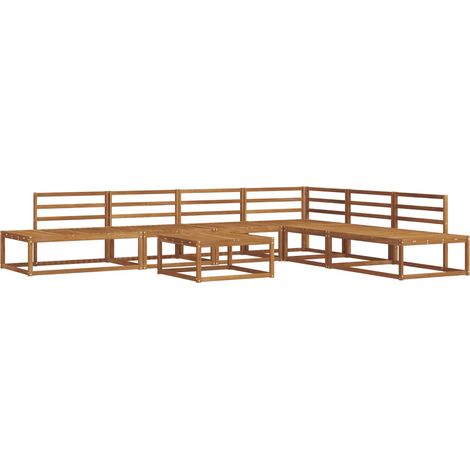 Outdoor-Sofagarnitur Natur Massivholz Akazie vidaXL