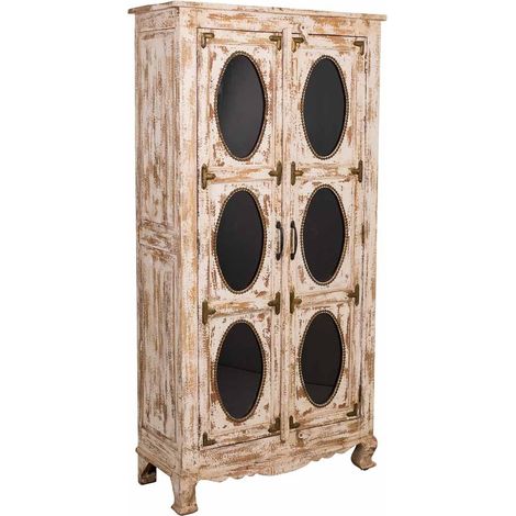 Vitrina de madera marrón 91x40x183 (1/5)