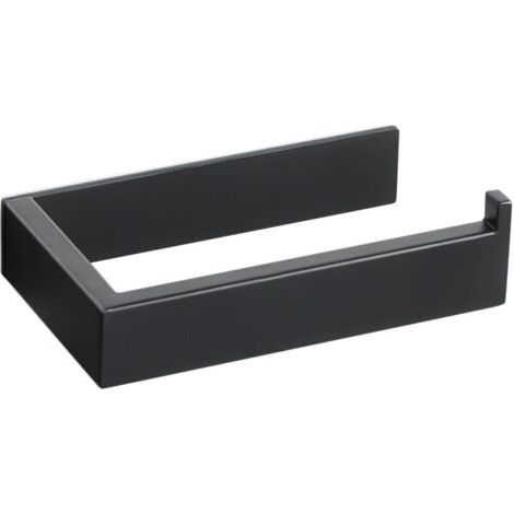 Dérouleur Porte Papier Toilette Adhésif sans Percage, Support Porte Papier Toilette en Acier Inoxydable pour Salle de Bain ou Cuisine, Noir Mat Côté Droite, EGJF2311R-3M-B (1/4)