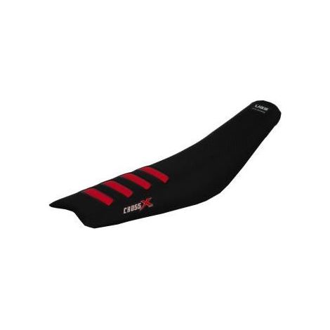 HOUSSE DE SELLE YAMAHA YZF 250-450 WRF 250-450 - TOP WHITE- SIDE BLACK-STRIPES BLACK + COUVRE CACHE RESERVOIR INCLUS