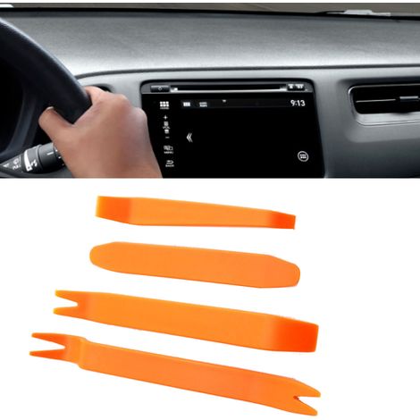 4-teiliges Set Kunststoff-Autoverkleidungs-Demontagewerkzeug Hebel für Innenraum-Audioinstallationsclips Entfernerkeil (1/5)