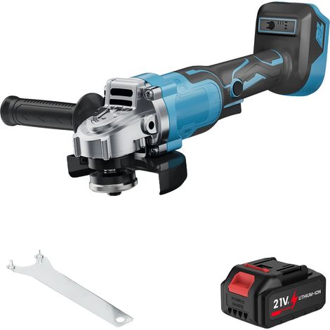 Meuleuse d'angle, moteur sans balais, contrôle de vitesse variable, 1 Batterie, UE (1/2)