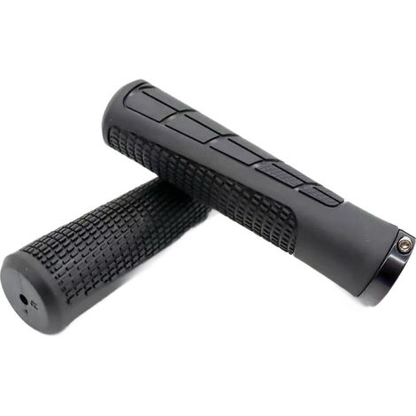 Poignées de vélo ergonomiques noires avec fixation de verrouillage, poignées de guidon antidérapantes absorbant les chocs pour draisienne et VTT (1/5)