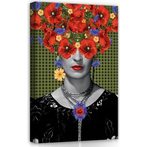 tableau frida kahlo pour salon grand moderne 120x80 (1/3)
