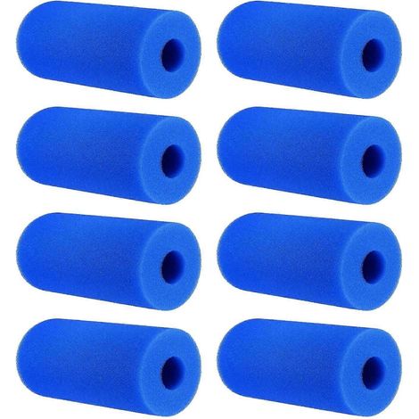 Lot de 8 éponges filtrantes en mousse pour piscine Intex type A, réutilisables et lavables. (1/5)