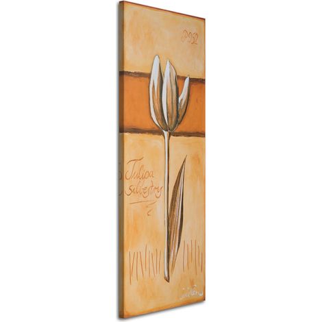 Tableau sur toile Fleur de tulipe aquarelle 30x90 (1/5)