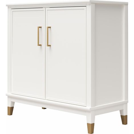 Westerleigh Armoire avec 2 portes en effet bois blanc (1/5)