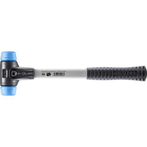 HALDER SIMPLEX Schonhammer Ø 30 mm TPE-soft blau mit verstärkem Tempergussgehäuse und Fiberglasstiel (1/5)
