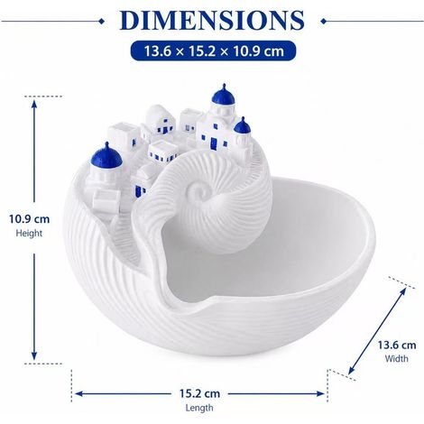 New Shell Shaped Key Tray - Santorini Shell Key Tray Resin Ornament - Santorini Shell Key Tray -