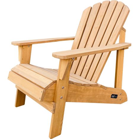 Axi Carmen Chaise Adirondack, Transat Bois, Beige Or Chaise De Jardin 1 Personne /Fauteuil Exterieur/Chaise Exterieur Fauteuil Exterieur À Dossier Haut - 90 X 78 X 93 Cm - 14 Kg (1/5)