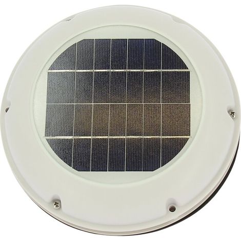 Aeratore Solare Estrattore in Plastica Bianca - Optima