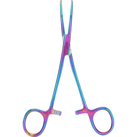 Extracteur de poils d'oreilles de chien et de chat en acier inoxydable, pincettes à pointe incurvée, pince de nettoyage incurvée (1/5)
