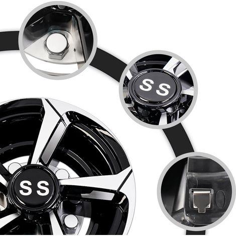 The 8-inch golf wheels are convenient for the EZGO Clubcar and YAMAHA models. (1/4)