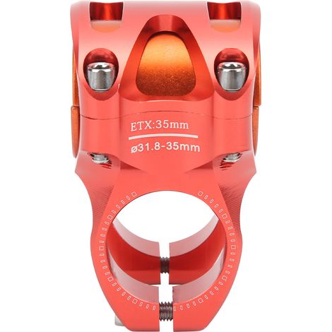 CANSUCC 31,8/35 mm Fahrradvorbau, kurze Lenkerverlängerung aus Aluminium, S35 roter Vorbau