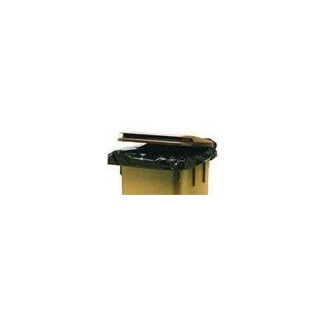 Housse conteneur 330 l - 55 microns - le carton de 100 - PROM HS330NR012 - Sac poubelle de 200 a 750 litres - PROMOSAC