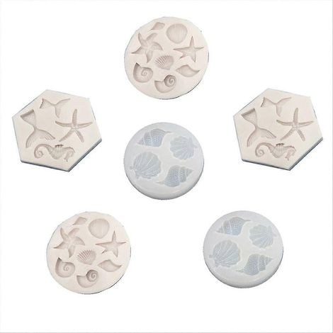 Silikonform in Muschelform für Gebäck, Tortendekoration und Epoxidharz, DIY-Tortenform, kreatives Modellierwerkzeug, ideal für Desserts und Bastelarbeiten (1/5)