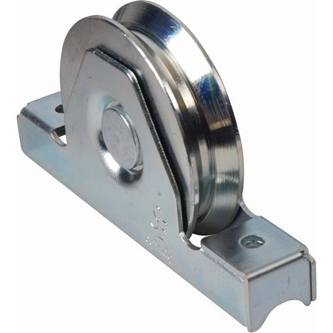 Roue à encastrer gorge en V Ø80 - support int. - Anti pincement - DECO FER FORGE