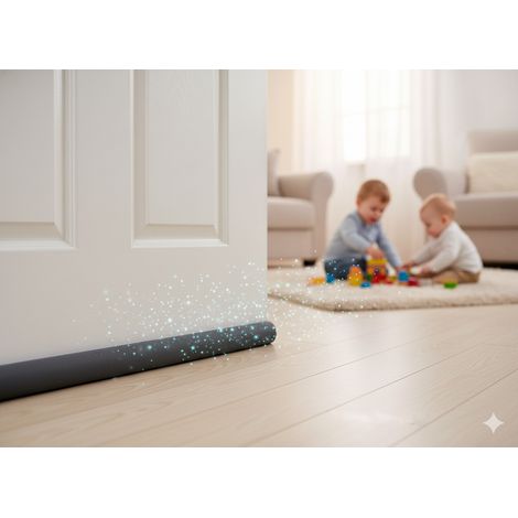 Sottoporta Doppio Isolante paraspifferi Universale Tagliavento Antispiffero cm94 per Porte Barriera Anti Aria Polvere e Rumore Installazione Facile Senza Colla