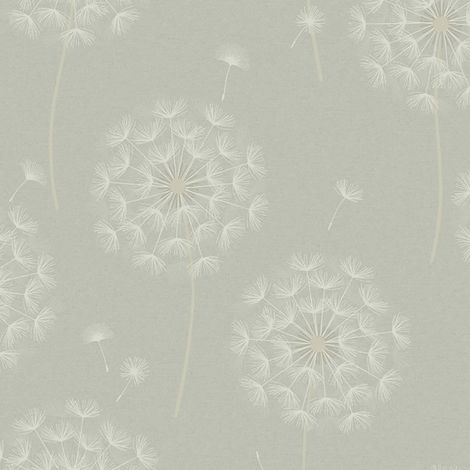 Holden Opus Allora Dandelion Sage Green Embossed Floral Textured Vinyl Wallpaper (1/4)