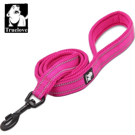 Guinzaglio per cani, in nylon resistente, con impugnatura comoda, colore fucsia, lunghezza 2,5 cm x 200 cm. (1/2)