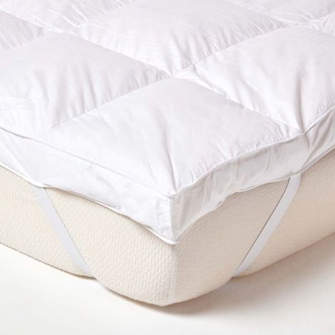 HOMESCAPES Goose Feather Bed Single Mattress Topper