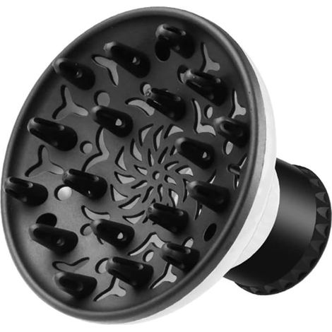 Secador de pelo universal con difusor y boquilla para cabello de 1,49 a 2,36 pulgadas. Herramienta profesional de salón ajustable para peinar cabello rizado y (1/5)