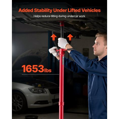Support de Fosse et de sous Pont 0,75 t, Chandelle Haute Hauteur Réglable 137,2-213 cm, pour Entretien Voiture Sécurité Atelier, Vi… (1/5)