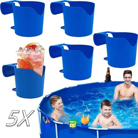 5 porte-gobelets de piscine, porte-gobelets de bord de piscine, porte-bouteilles, supports à bière suspendus (1/5)