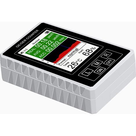 Détecteur de rayonnement nucléaire XR1 Pro à compteur Geiger, technologie de détection GM, détecteur à billes, dosimètre à rayons X β-γ, affichage avec fonction de détection de la température et de l' (1/5)