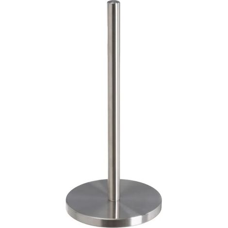 Porte-rouleau sur pied - JUANIO - Diamètre 15 x H 33 cm - Acier inoxydable - Finition mat gris chromé - Anti-rouille