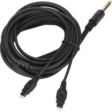 Câble pour casque HD660S HD650 en cuivre sans oxygène, perte de transmission réduite, connecteur 6.35mm, fil noir haute qualité (1/5)