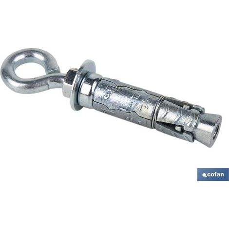 Ancrage Zamak M10 x 56 mm avec anneau pour charges moyennes et élevées dans le béton (1/4)