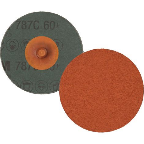 3M Fiberscheibe Roloc 787C ø 76,2 mm Korn 120 Fb. orange für Edelstahl (1/2)